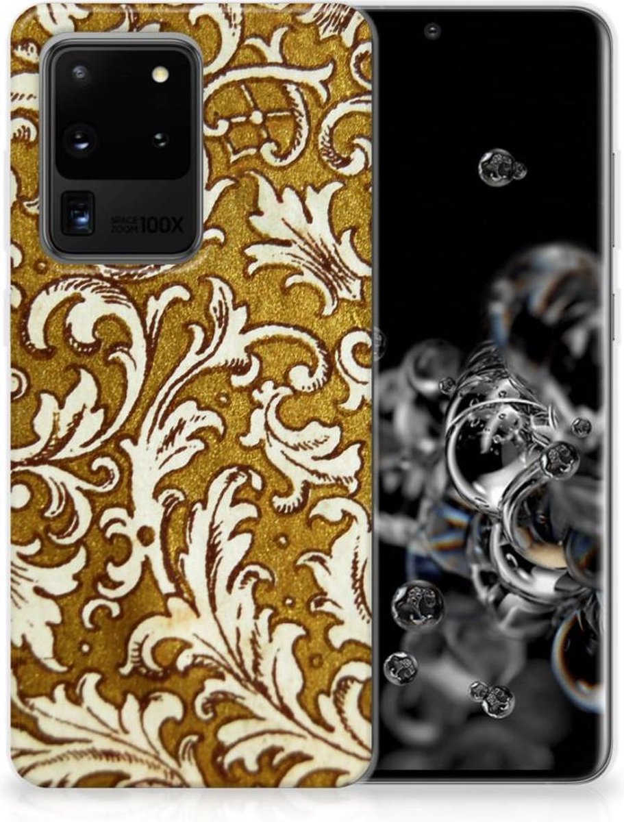 Siliconen Hoesje Samsung Galaxy S20 Ultra Barok Goud