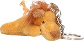 2x Pluche Leeuw knuffel sleutelhanger 6 cm - Speelgoed dieren sleutelhangers