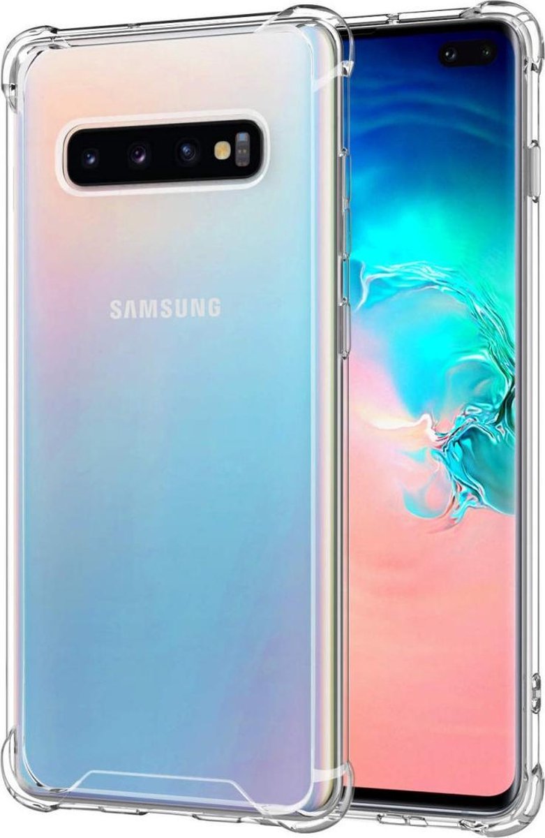Hoesje Schokbestendig Transparant Hoesje Geschikt voor Samsung Galaxy S10 Plus