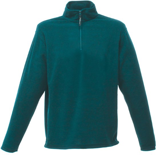 JEMIDI fleece trui heren maat L - Fleece met halve rits - Met twee zakken met ritsen - Warm dubbelzijdig geborsteld fleece - Met elastiek - Grijs