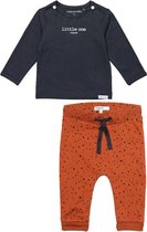 Noppies SET (2delig) Biologische kleding Ginger Broek met stip en Hester Charcoal - Maat 68