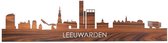 Skyline Leeuwarden Palissander hout  - 80 cm - Woondecoratie design - Wanddecoratie met LED verlichting