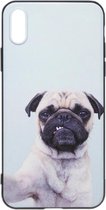 ADEL Siliconen Back Cover Softcase Hoesje Geschikt Voor iPhone XR - Bulldog Hond