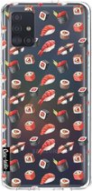 Casetastic Samsung Galaxy A51 (2020) Hoesje - Softcover Hoesje met Design - All The Sushi Print