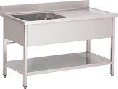 GastroRVS spoeltafel 1 spoelbak links 140x70cm