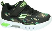 Skechers Flex Glow Rondler Jongens Sneakers - Groen/Multi/Zwart - Maat 31