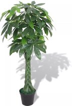 Kunst watercacao plant met pot 145 cm groen