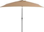 Tuinparasol met metalen paal 300x200 cm taupe