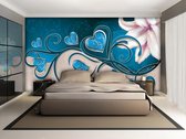 Lily Heart Abstract Photo Wallcovering