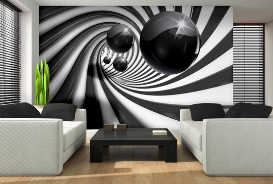 Foto: Abstract swirl modern spheres photo wallcovering