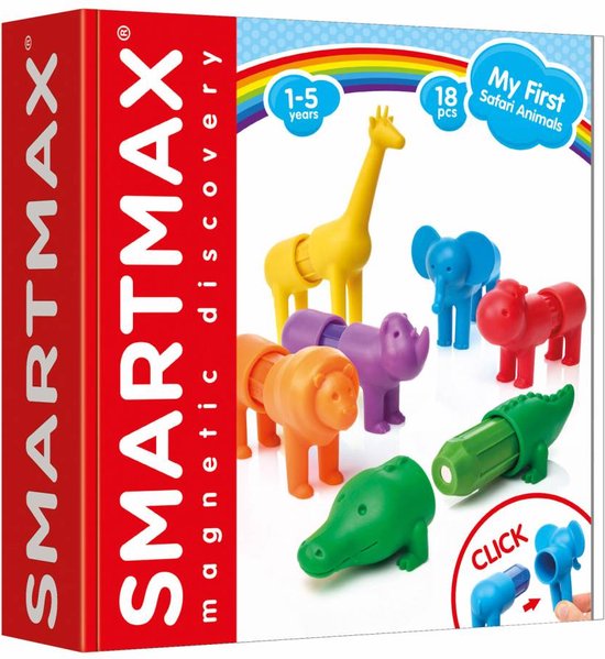 Afbeelding van SmartMax My First Safari Animals - Magnetisch Constructiespeelgoed speelgoed