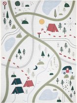 Nattiot - Little Camper Vloerkleed/Tapijt Voor Kinderkamer - Afmetingen 123 x 180 cm