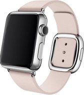 Wabando Kunstleren Bandje moderne gesp Avant-Garde Roze compatibel met Apple Watch 41/40/38 mm