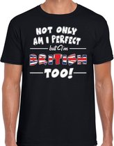 Not only perfect British / Groot Brittannie t-shirt zwart heren M