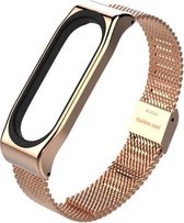 Xiaomi Mi Band Luxe 3 & 4 Milanees bandje |Rose Goud / Rose Gold| Premium kwaliteit |One Size| RVS |TrendParts