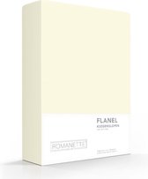 Romanette - Flanel - Kussenslopen - Set van 2 - 60x70 cm - Ivoor