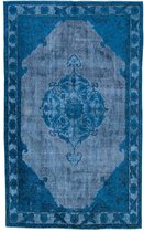 Blauw Recoloured Vintage Vloerkleed 165cm x 272cm