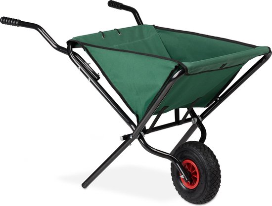Chariot de jardin pour ramassage déchets/feuilles, 65 L