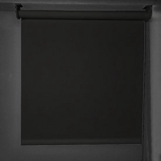 smal Zes Onzuiver Rolgordijn lichtdoorlatend - 220x180 zwart | bol.com