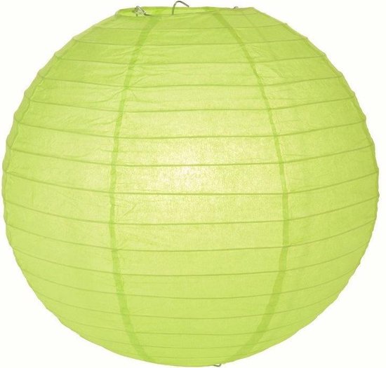 5 x Lampion licht groen (kleur 2) 45 cm