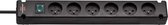 BRENNENSTUHL BREMOUNTA Socket 6 Outlets 3m (H05VV-F3G1.5 met schakelaar), zwart