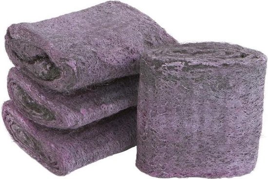 Tampon laine d'acier avec savon 4 pces
