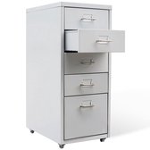 Archiefkast - Staal - Grijs - 28x41x68.5 cm - 5 Lades