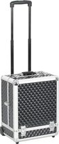 Make-up trolley 35x29x45 cm aluminium zwart