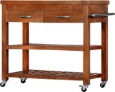 Keukentrolley 100x48x89 cm massief acaciahout