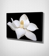 White Flower Canvas - 100 x 70 cm - Bloemen - Schilderij - Canvas - Slaapkamer - Wanddecoratie  - Slaapkamer - Foto op canvas