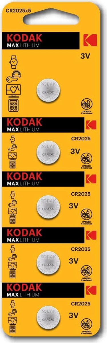 CR2025 Lithium batterijen 5 stuks Kodak