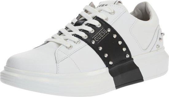 Guess Salerno II Heren Sneaker - Wit/Zwart - Maat 39 | bol.com