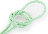 Strijkijzersnoer Lichtgroen - rond, linnen - 2-polig - ø 6.8mm