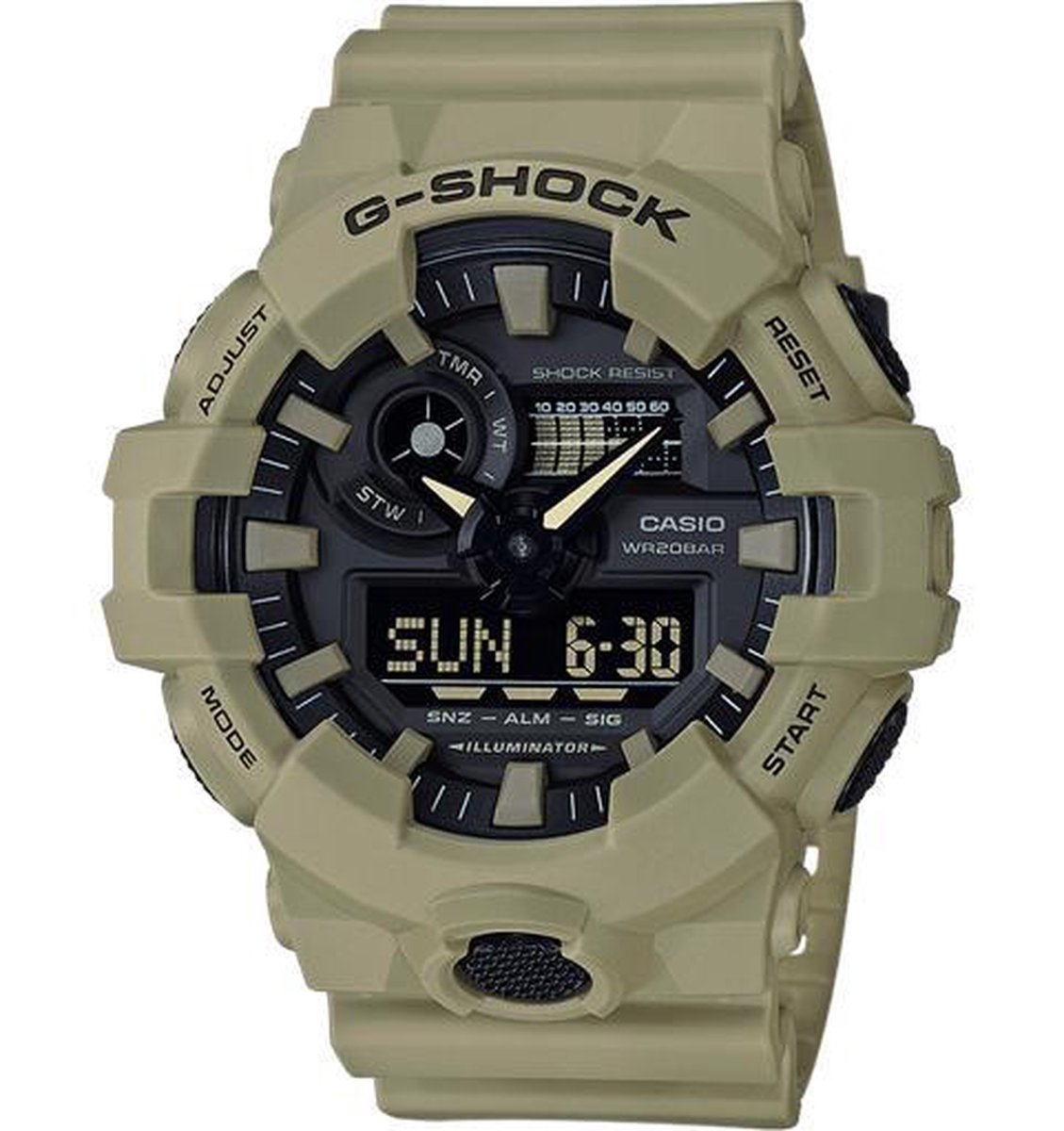 Casio Heren Horloge GA-700UC-5AER - Groen - Kunststof | bol.com