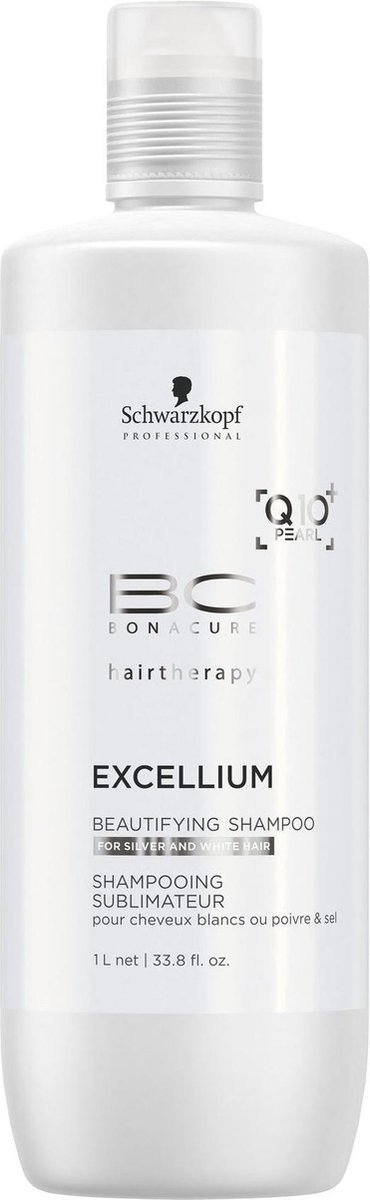 Schwarzkopf Bonacure Excellium Q10 Shampooing Embellissant Argent 1000 ml |  bol