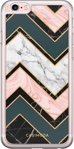 iPhone 6/6S hoesje siliconen - Marmer triangles | Apple iPhone 6/6s case | TPU backcover transparant