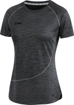Jako Active Basics T-Shirt Dames - Zwart Gemeleerd | Maat: 34
