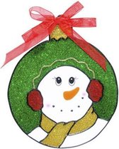 Kerst raamstickers sneeuwpop plaatjes 18 cm - Raamdecoratie kerst - Kinder kerststickers