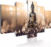 Peinture - Bouddha - Inspiration par la contemplation, 5 panneaux, impression premium sur toile