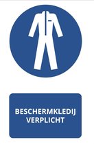 Tekststicker ''Beschermkledij verplicht'' 210 x 148 mm (A5)