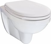 Saqu Classic Combi-pack Hangtoilet - Incl. Luxe Toiletbril - Wit - WC Pot - Toiletpot - Hangend Toilet