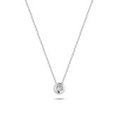 3606WDI Collier 14 krt witgoud met diamant