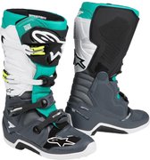 Alpinestars Crosslaarzen Tech 7 Dark Gray/Teal/White-48 (EU)