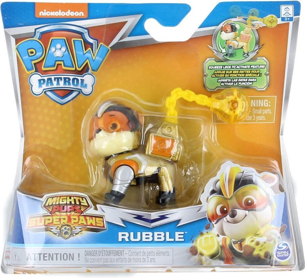 Pack d'action Paw Patrol Mighty Pups Rubble