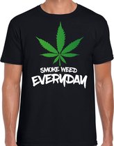 Smoke weed everyday fun t-shirt zwart voor heren - Wiet shirt XL