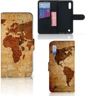 Flip Cover Geschikt voor Samsung Galaxy M10 Wereldkaart