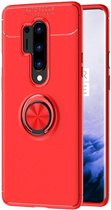 OnePlus 8 Hoesje met Kickstand Ring Rood