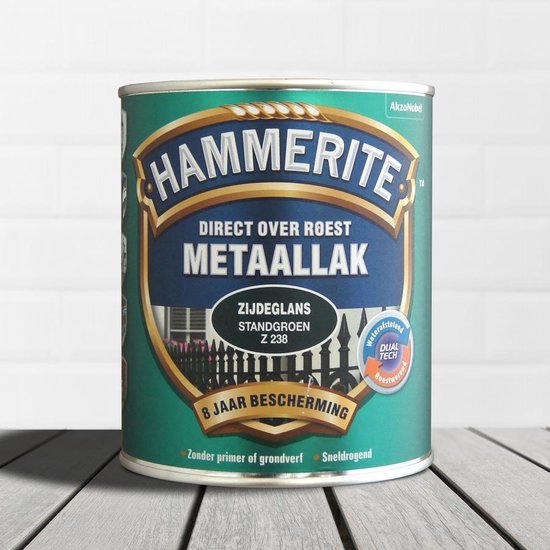Blik Hammerite metaallak zijdeglans standgroen z238.