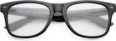 Freaky Glasses® - deluxe spacebril spiraal - festival bril - dames en heren - zwart