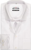 MARVELIS comfort fit overhemd - mouwlengte 7 - wit - Strijkvrij - Boordmaat: 45